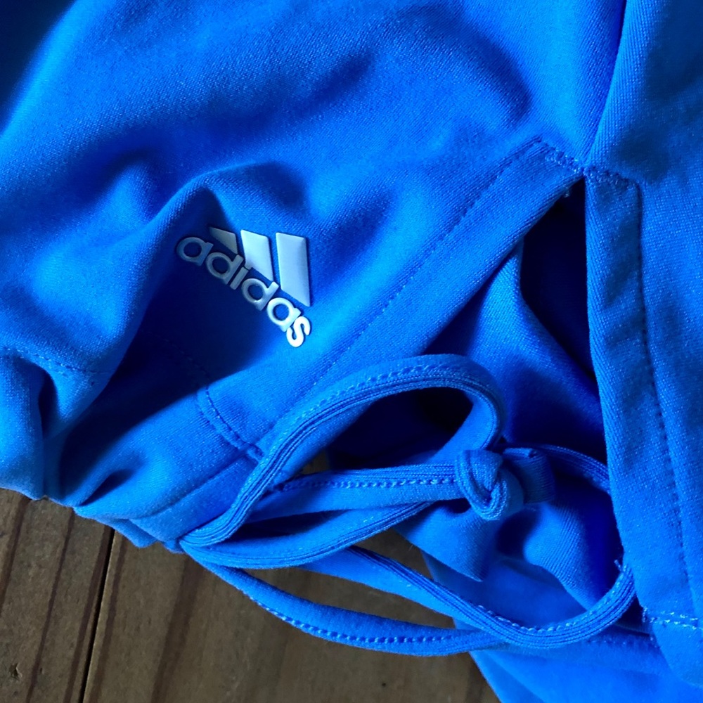 Adidas Pale Blue Ruched Workout Tank - Picture 5 of 6